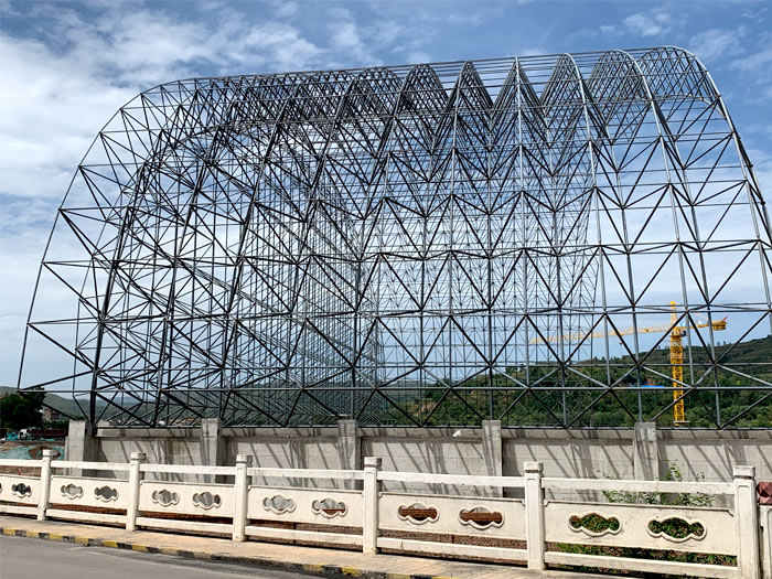 厦门山寨矿储煤棚网架